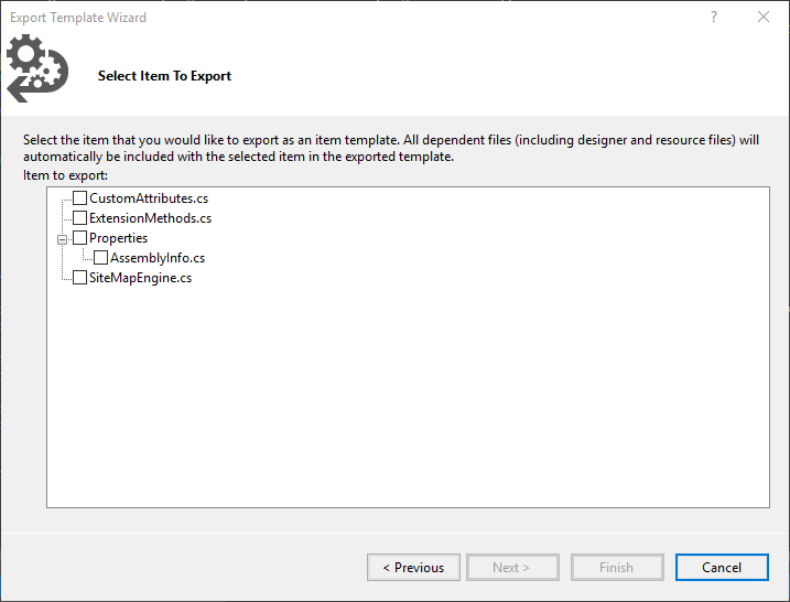 Visual Studio Item Templates