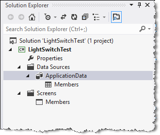 Extending LightSwitch solution explorer