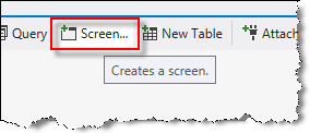 create new screen