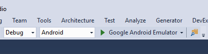 Visual Studio Enterprise 2015 Android Emulator